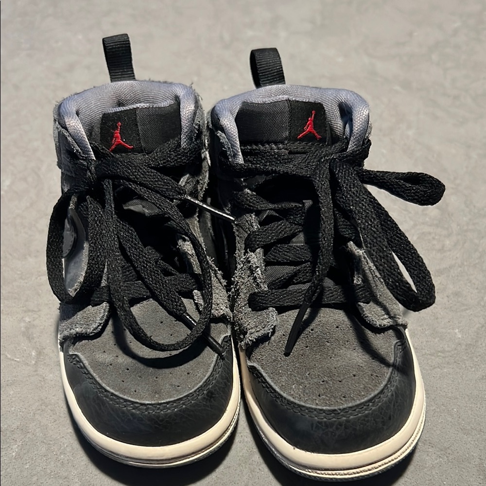 Jordan Nike Baby size 8 Black and Gray Sneakers